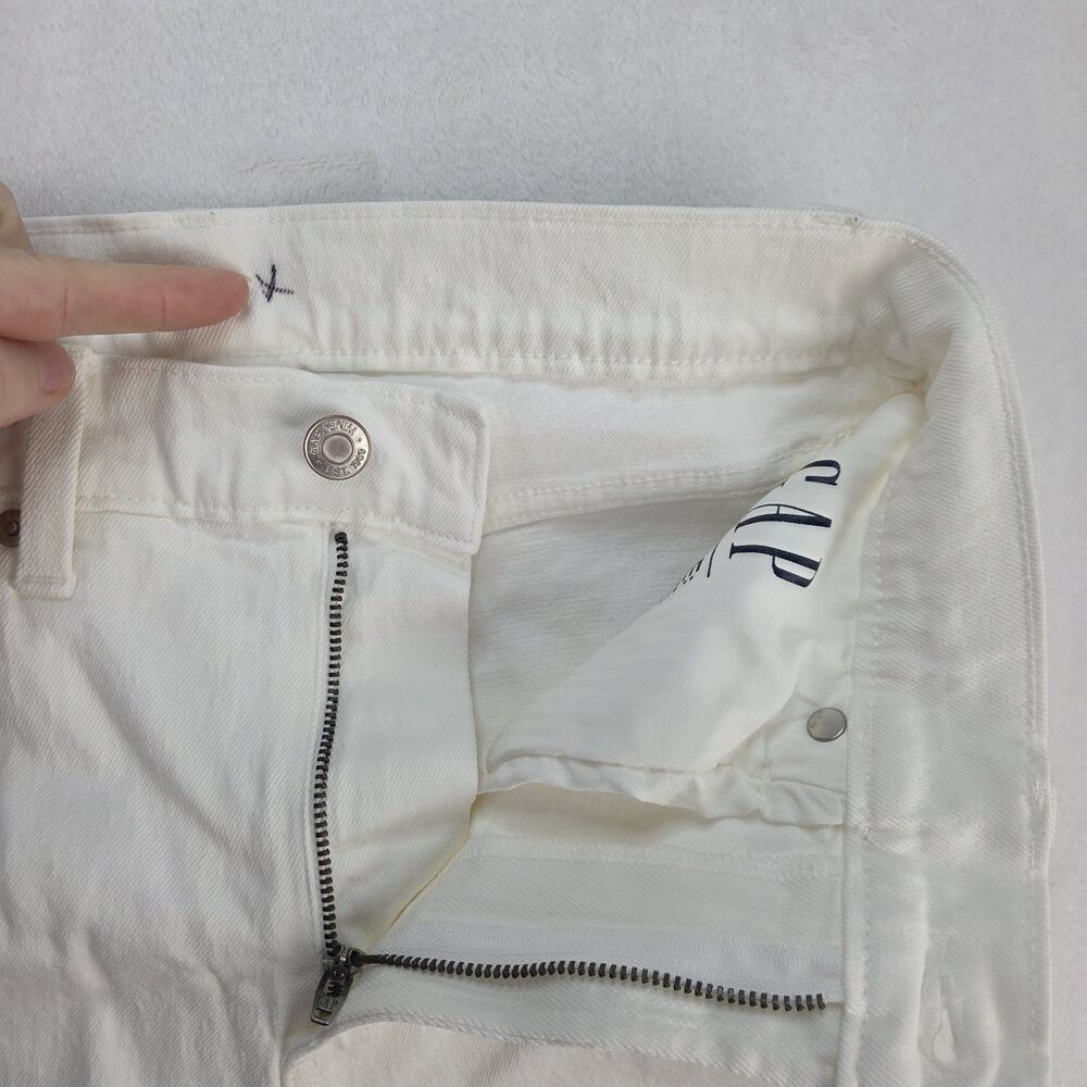 Gap Cheeky Straight Sky High White Jeans Womens Size 26 Regular - Picture 10 of 13